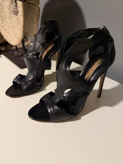 Black Italian Leather Heels