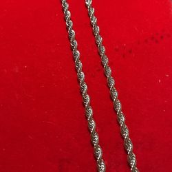 Silver Rope chain 24’