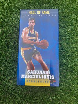 WARRIORS SARUNAS MARCIULIONIS 2014 H.O.F. BOBBLE HEAD