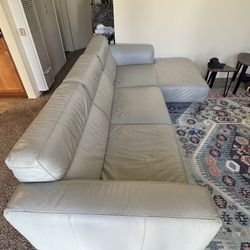 Nice grey leather couch