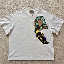 Fendi Skateboard Graphic Logo T-Shirt, Size 10