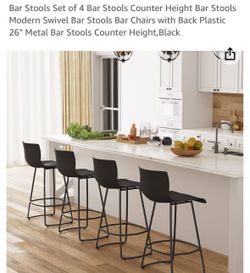 Bar Stools Set Of 4 Chairs
