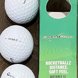 New TaylorMade RocketBallz Soft 60 Compression 3 Pack Golf Balls
