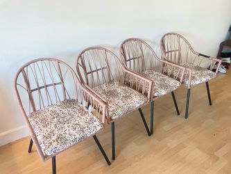 4 pair of Leopard chairs