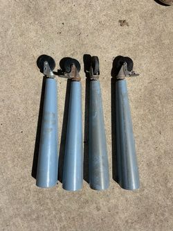 Set of 4 Metal Furniture Legs with Casters