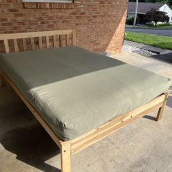 🛏️ Nomad Platform Bed + Pocket Coil Mattress + 2 Covers – Minimalist & High Quality