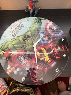 Avengers glass clock