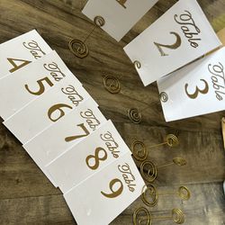 Table Number Holders
