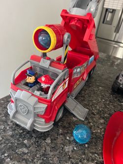 Paw Patrol Fire Truck with water balls + firetruck hat + police car with sound kids toys  Limit Edition Toys