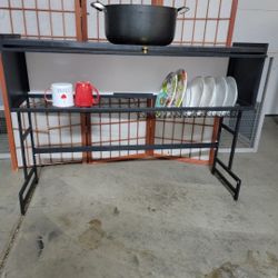 Doubl Sink Dish Rack In Great Condition 42 Inch Wide And 30 High