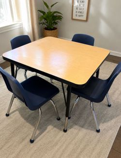 Heavy Duty Kids Activity Table + 4 Chairs | Daycare | Preschool | Homeschool