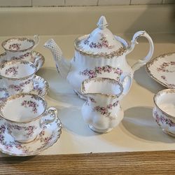 Royal Albert Bone China Tea Set,  Dimitri Rose