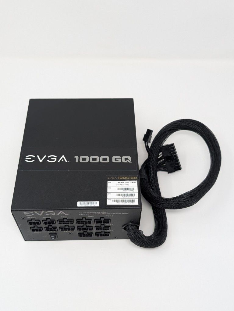 EVGA 1000w 210-GQ-1000-V1,1000 GQ, 80+ GOLD 1000W, Semi Modular, EVGA ECO Mode, Power Supply,Black