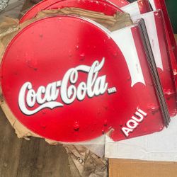 23 Double Sided Flange Coca-Cola Signs