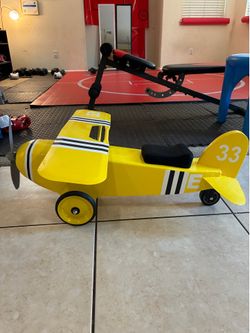 Yellow Airplane-Kids Ride On