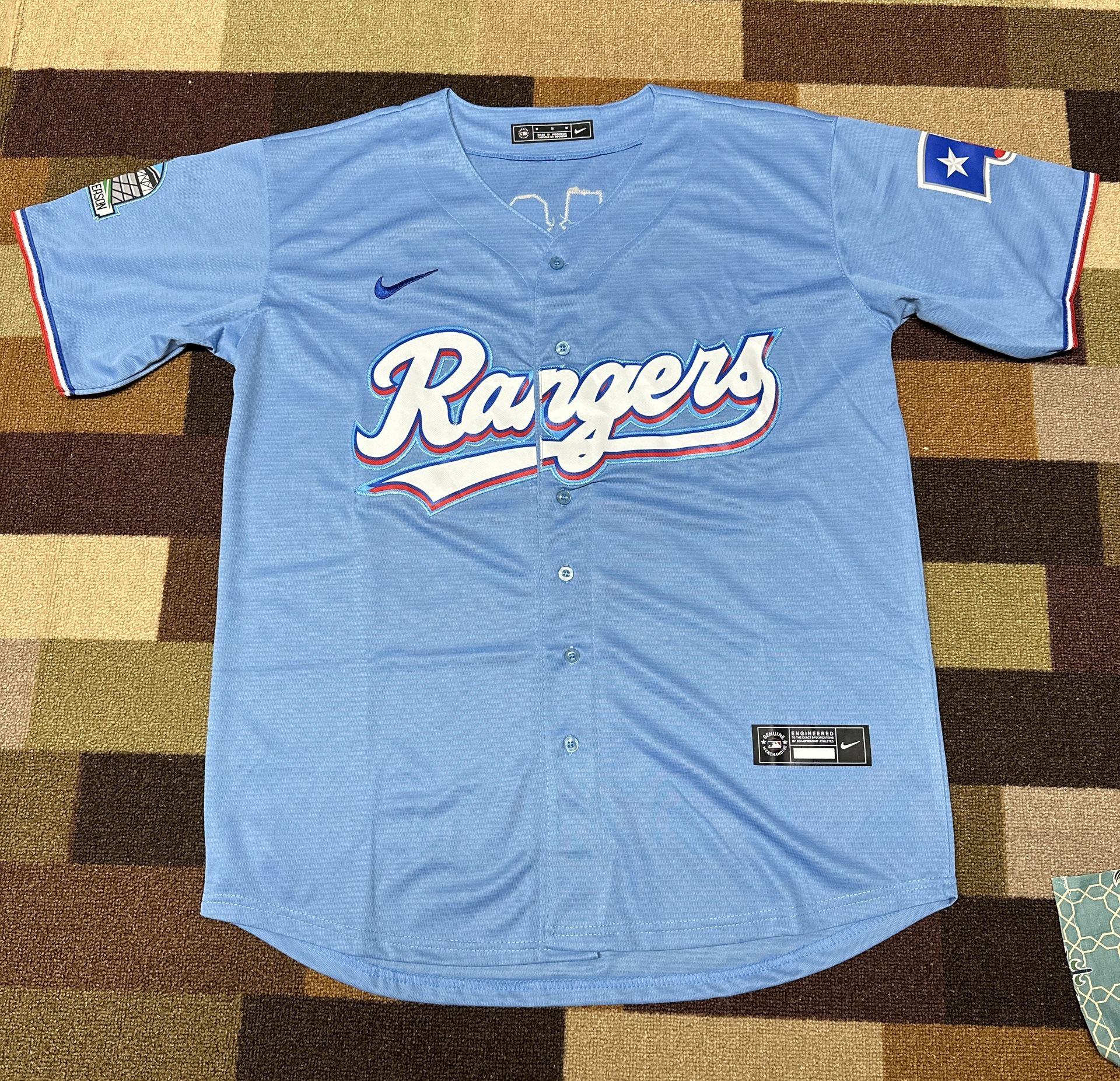 Seager #5 Baby Blue Texas Rangers Baseball Jersey