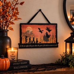 Disney Hocus Pocus Halloween Hanging Wall Sign – Witch Decor