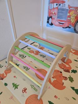 Montessori Wooden Rainbow Climbing Arch / Rocker
