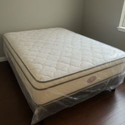 New Queen Mattress And Box Spring 2pc Bed Frame Is Not Included 