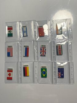 World Country Flag Pin Collection Set