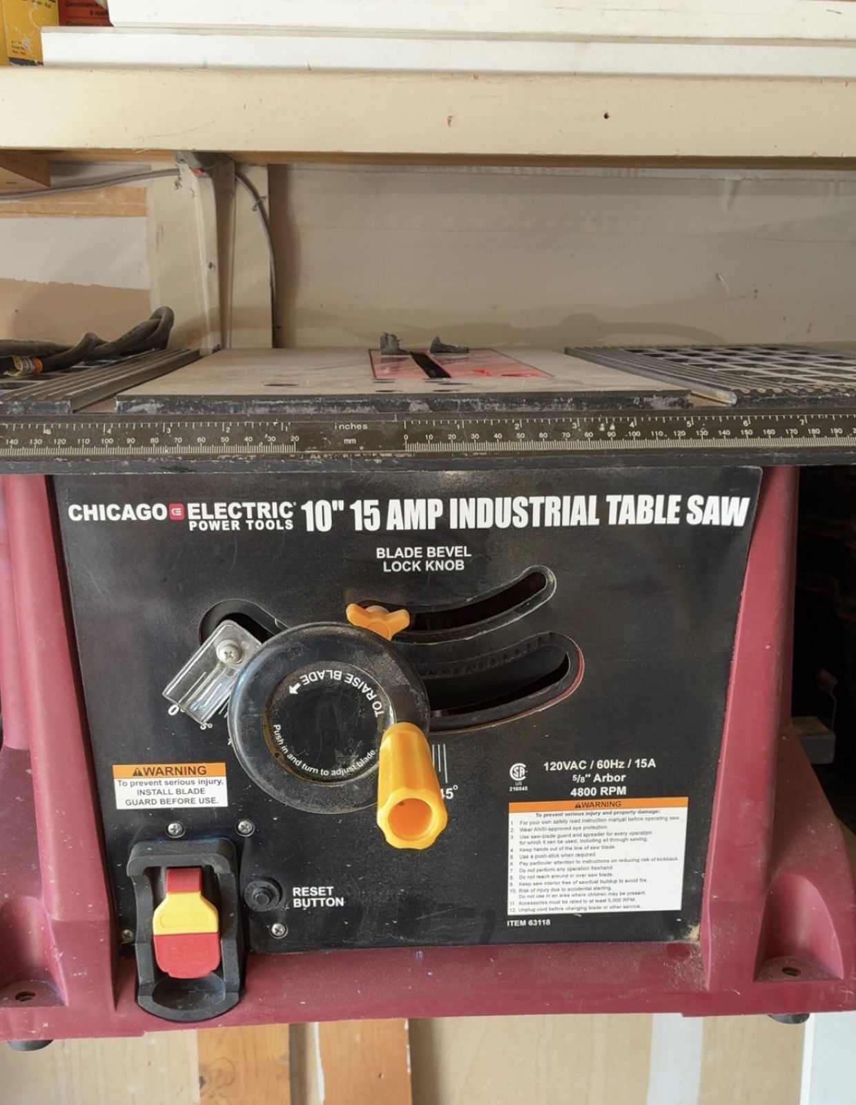 Chicago Electric 10” Table Saw