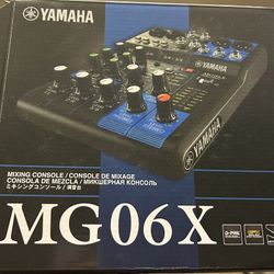 YAMAHA MG06X 6-Input Compact Stereo Mixer with Effects