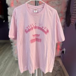 Supreme Tee Pink Arc Logo 