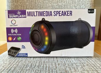 Digital Sunflash Portable Multimedia 3” Bluetooth Wireless Speaker