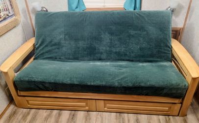 Futon-Comfy with lots of storage