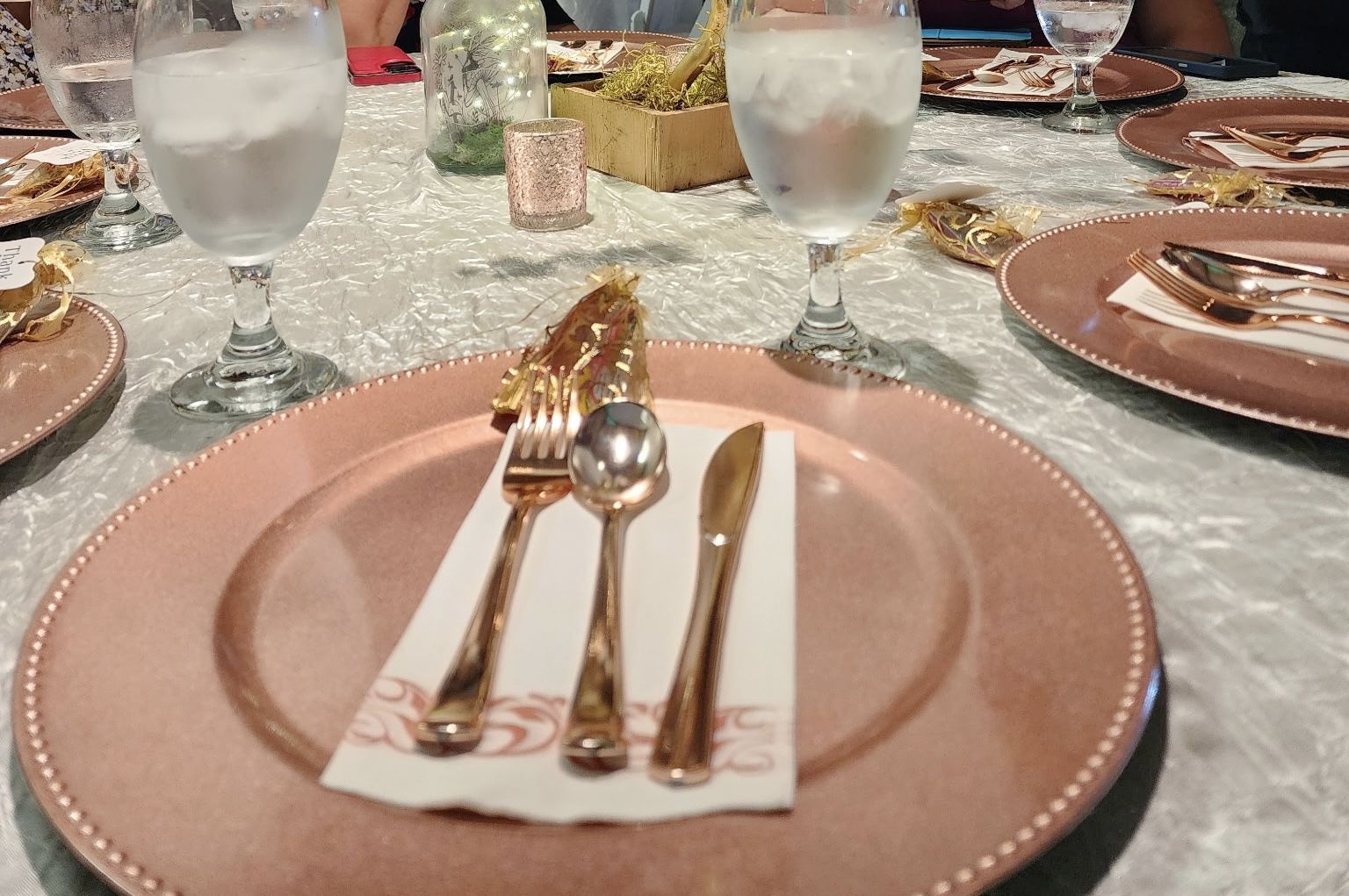 Rose Gold Plate Chargers