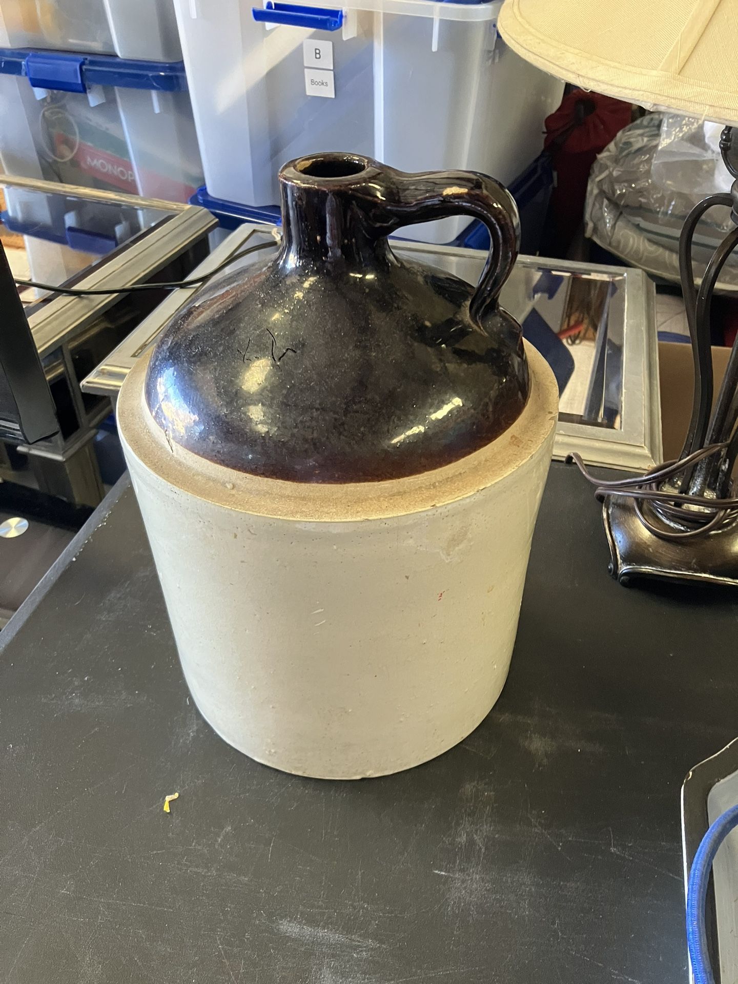 VTG American Stoneware Pottery Whisky/moonshine Jug