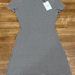 Theory Dress Branteen OP Black/Khaki Size P - NWT