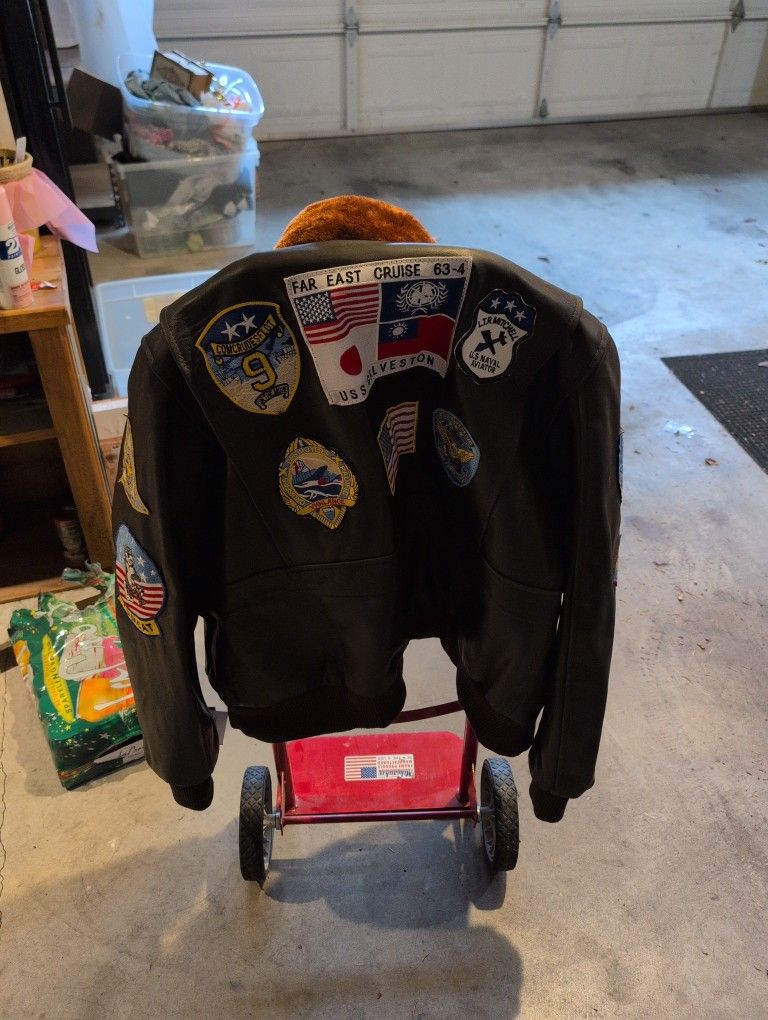 Top Gun Leather Jacket XL