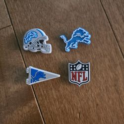 Lot Of 4 Detroit Lions Shoe Charms 