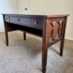 Desk Vintage Old World Walnut Computer Writing Desk Moving Sale