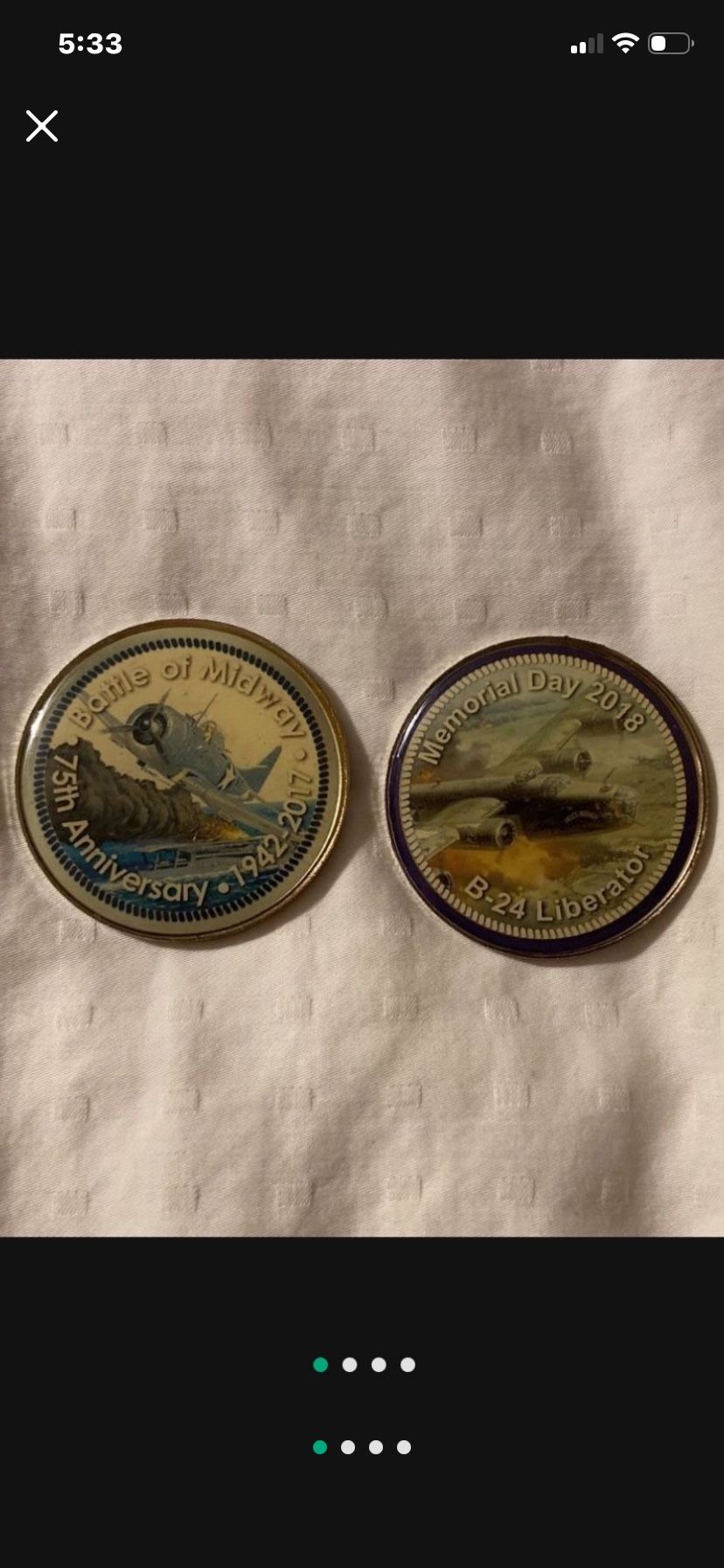 2017 And 2018 Air Force Commemorative Enameled Token