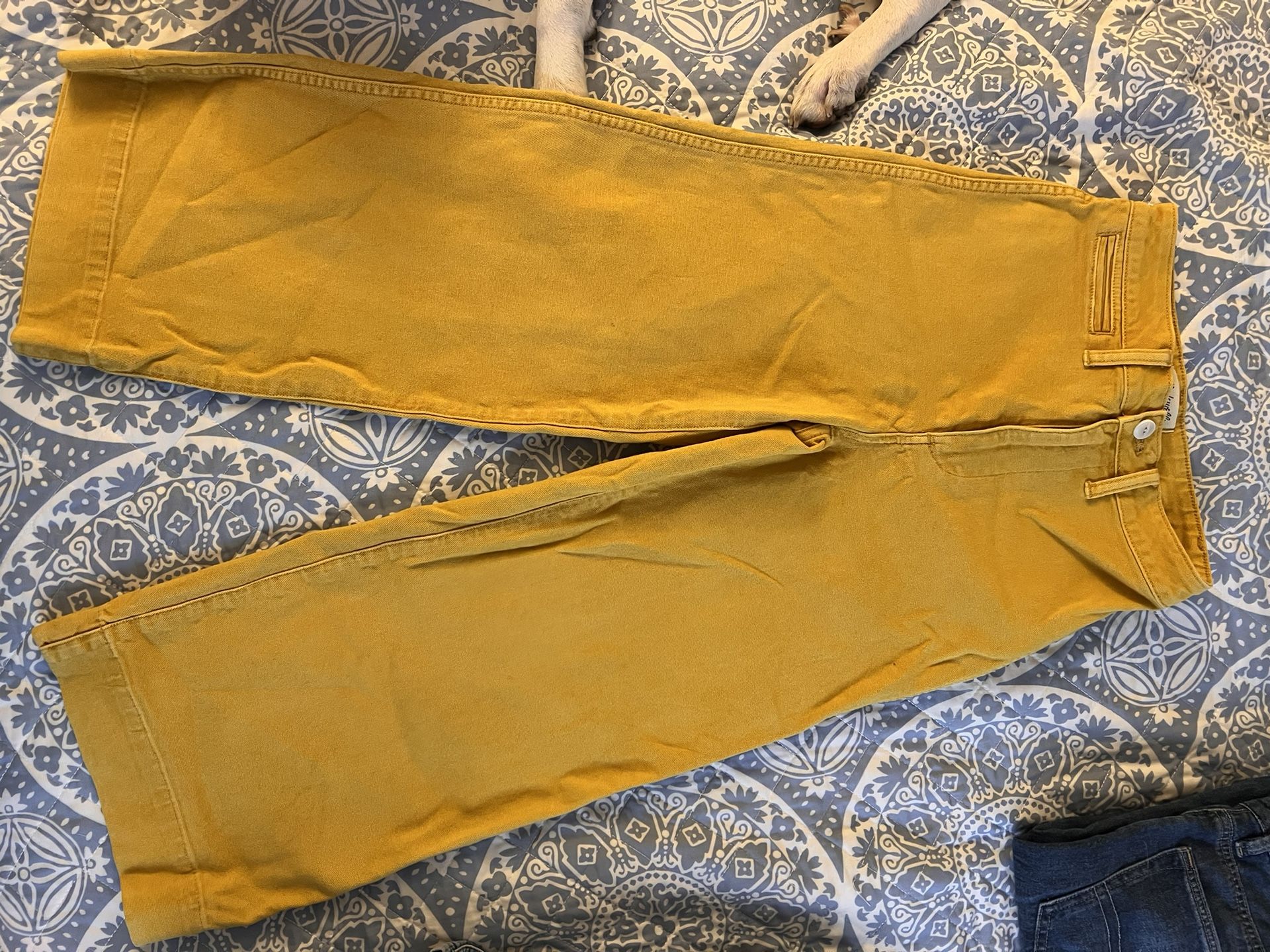 Madewell wide Leg Yellow Jeans