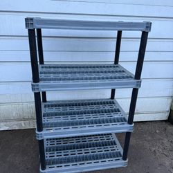 Plastic storage shelf