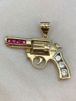 Gold stone pendant #35043