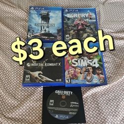 Ps4 Playstation 4 Games $3 Each 