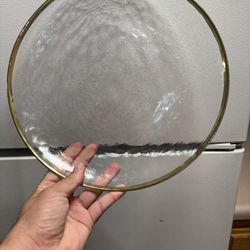 Glass Gold Rim Charger Plates