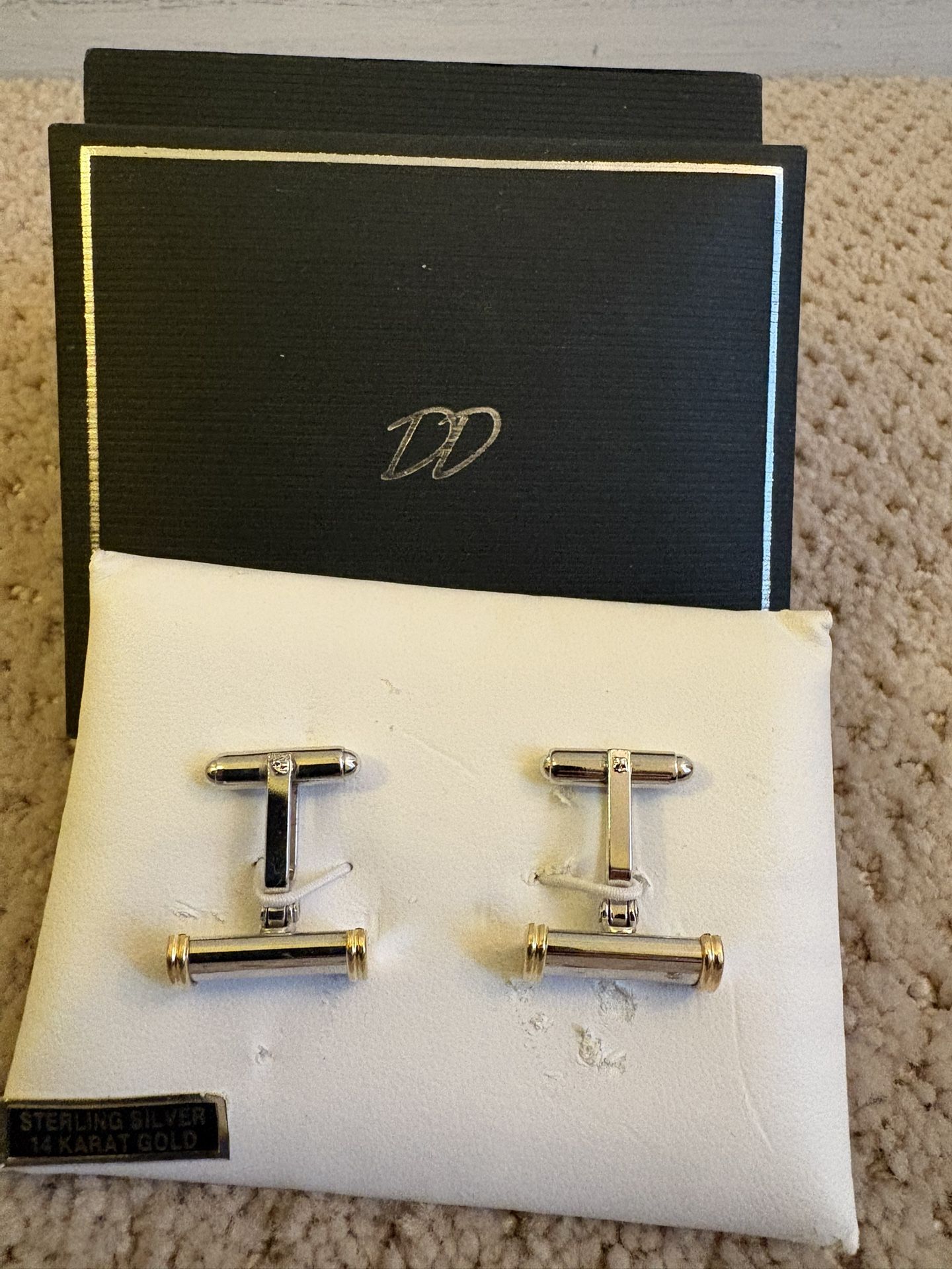 Gold and Silver cufflinks