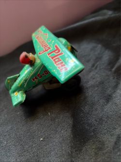 1960s tin litho toy plane training plane