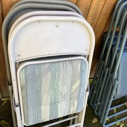 4 Metal Folding Chairs 