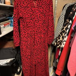 Red Dress With Black Size XL