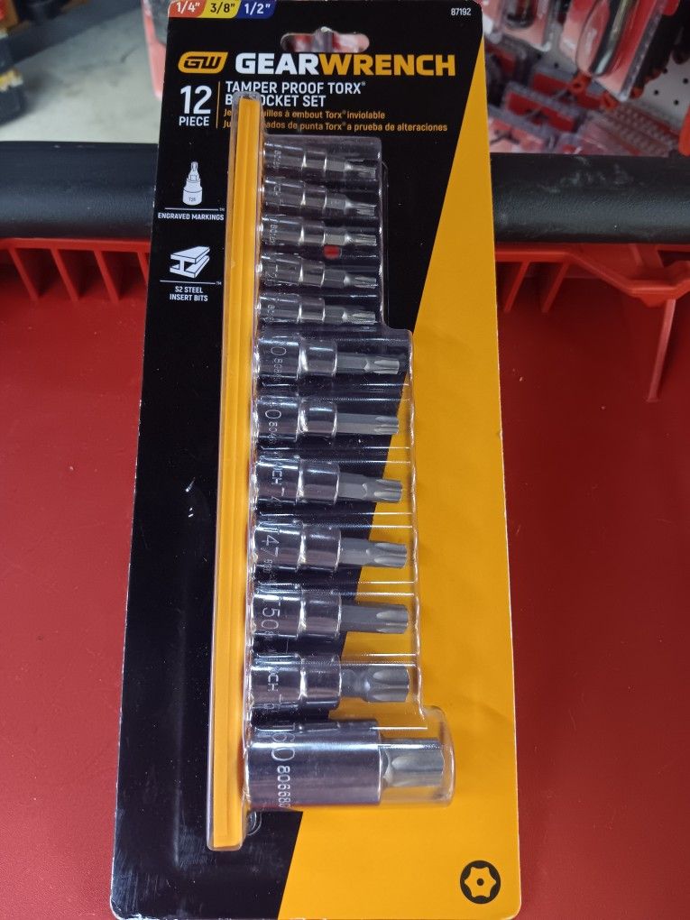 Gear Wrench Tamper Proof Torx Bit Socket Set 12 Piece.