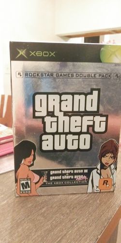 Xbox GRAND THEFT AUTO III & VICE CITY DOUBLE PACK - COMPLETE - MAPS & STICKER