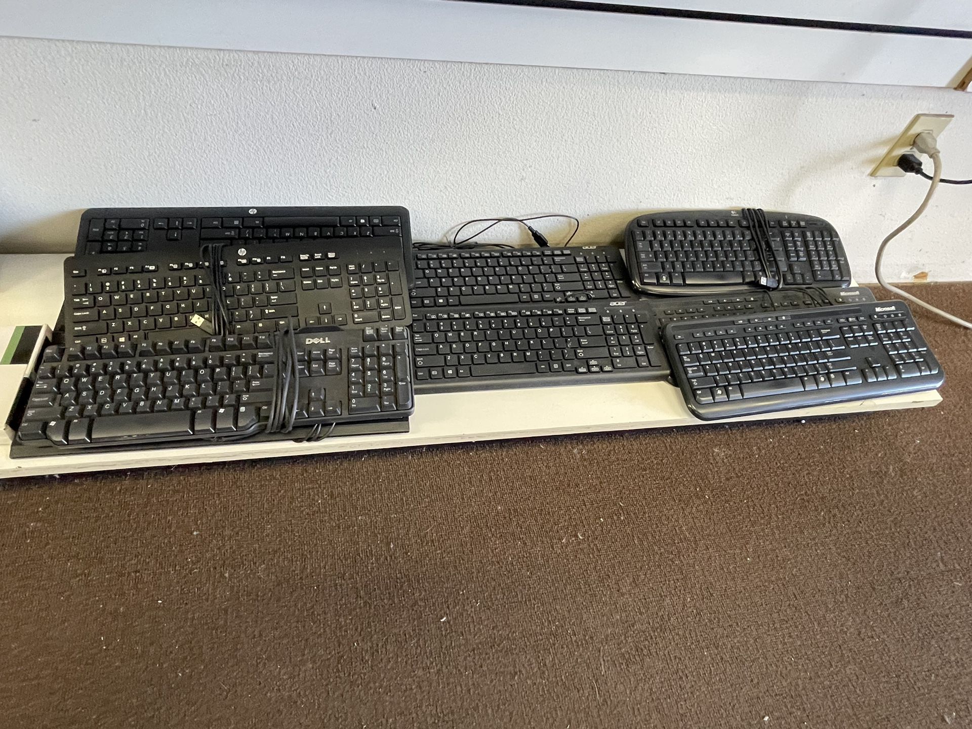 Computer Keyboard USB HP, Dell, Logitech, Microsoft 