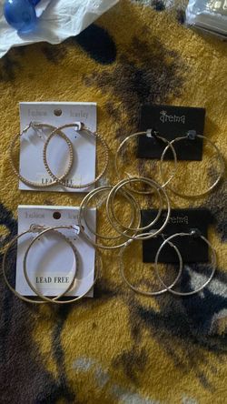 Gold Hoop Earrings Bundle – 6 Pairs