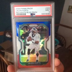 Jalen Hurts 2020 Prizm Red White Blue Rookie Card